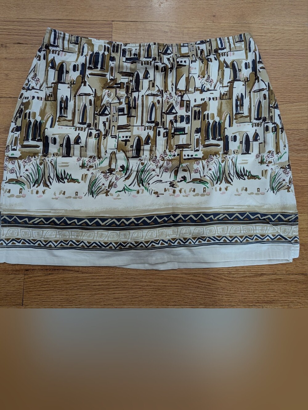 80s Lady Hagen Women's Sz 10 Golf Tennis Skort  Scarf Print. New Without Tag.
